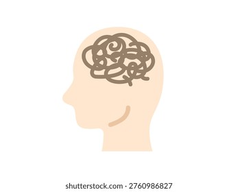 Illustration of a hazy head icon