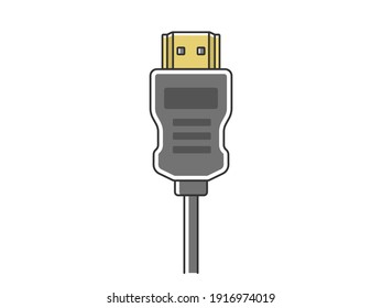 Illustration of HDMI cable line.