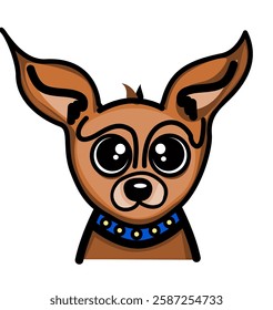 Illustration of a head of chihuahua