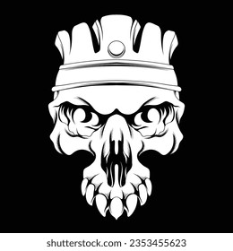 illustration of the head of the dark lord skull for t-shirt design