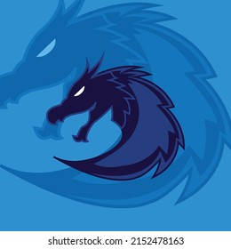 illustration head dragon logo esport