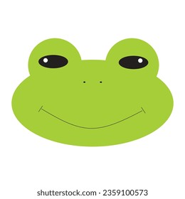 illustration head and face frog