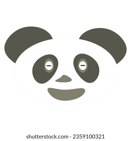 illustration head and face panda