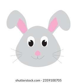 illustration head and face rabbit