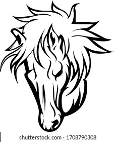 illustration of head horse available for your custom project
