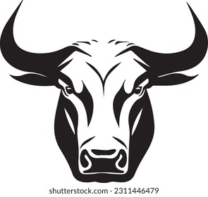 illustration head logo of a Bull , Vector