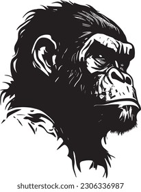 Bildkopflogo eines Gorilla