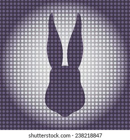 Illustration head of a rabbit.