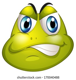 Illustration of a head of a turtle on a white background