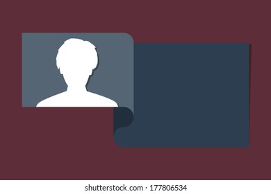 the illustration of head in visiting card template / the visiting card with head icon / the presentation