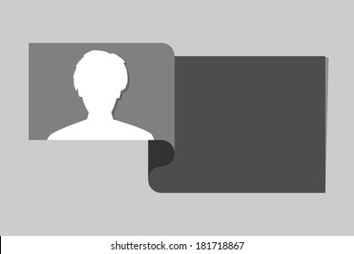 the illustration of head in visiting card template / the info template with head icon / the presentation