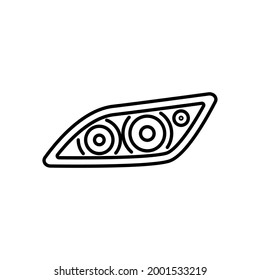 A illustration of a headlamp . Pictures about head lamp . Can be used for icons, logos, or vectors.