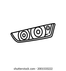 A illustration of a headlamp . Pictures about head lamp . Can be used for icons, logos, or vectors.