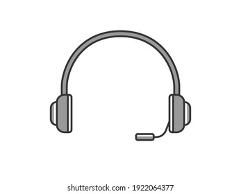 Ilustración de un micrófono para auriculares.