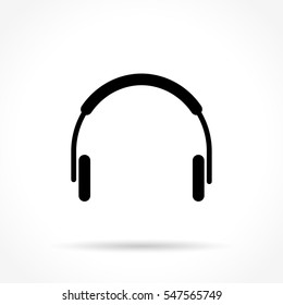Illustration of headphone thin line icon design