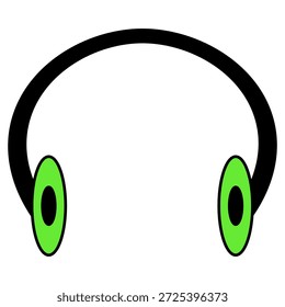 illustration of a headset with a white background