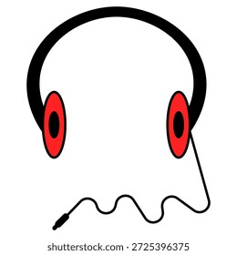 Ilustración de un auricular con un fondo blanco