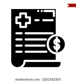 illustration of health glyph icon