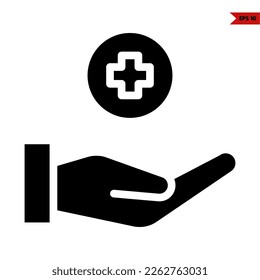 illustration of health glyph icon