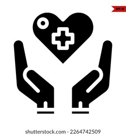 illustration of health glyph icon