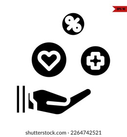 illustration of health glyph icon