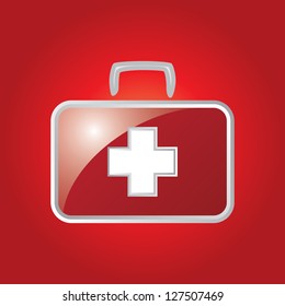 Illustration of a health kit.vector