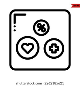 illustration of health line icon