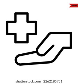 illustration of health line icon