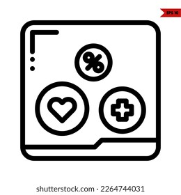 illustration of health line icon