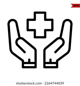 illustration of health line icon