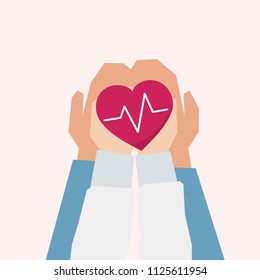 Illustration of health support concept