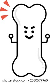 an illustration of a healthy bone character