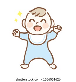 Illustration of healthy and cute baby