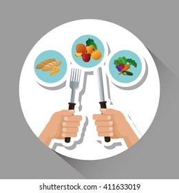 Illustration of healthy food, vector design, food and nutrition related