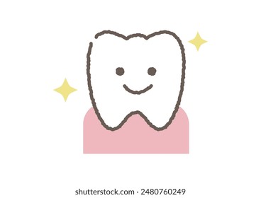 Illustration of healthy gums and teeth