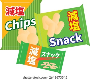 Illustration of healthy low-salt snacks