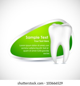 illustration of healthy teeth with copy space