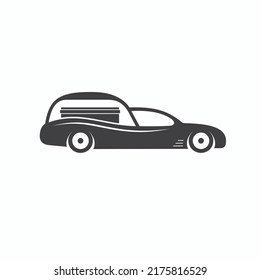 Illustration For Hearse Service, Vector Art.