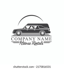 Illustration For Hearse Service, Vector Art.