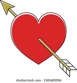 Illustration of heart with an arrow.