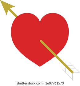 Illustration of heart with an arrow.