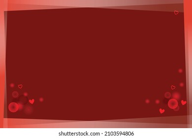 Illustration of a heart The background is red. There is a frame around the picture. For Valentine's Day or other special occasions. Love color concept.