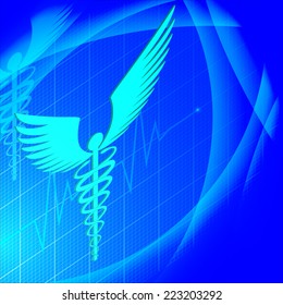 Illustration of heart beats. Vector