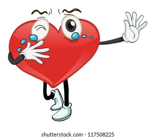 illustration of a heart in a beautiful nature
