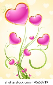 illustration of heart blooming in tree
