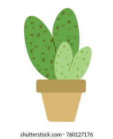 illustration of heart cactus