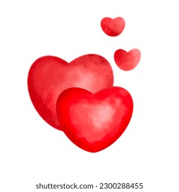 Illustration of heart for commercial promotion, decorating work, and more.