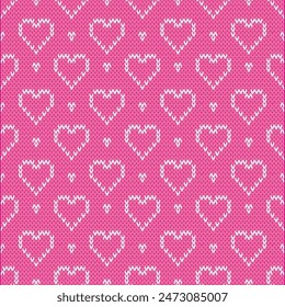 Illustration of Heart Crochet Pattern Design for Textile