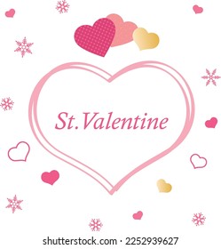 Illustration of heart design of Valentine's Day.