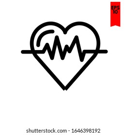 illustration of heart flat icon